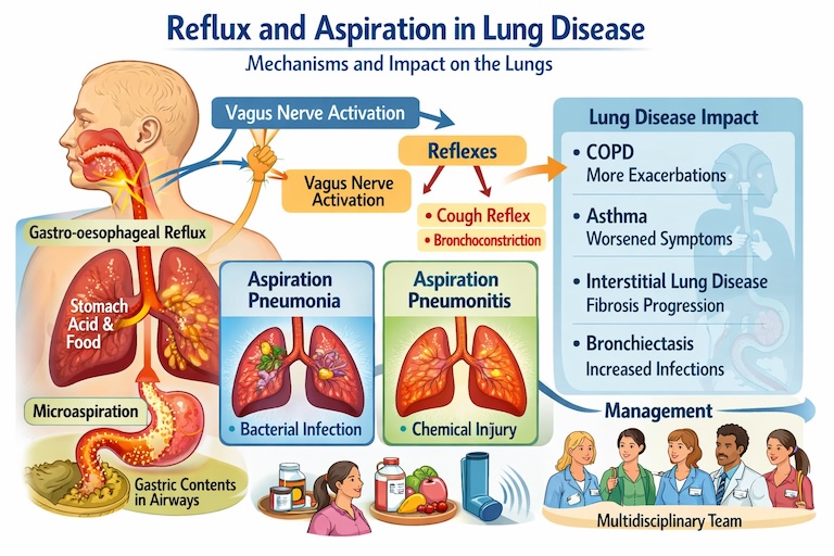 Reflux and aspiration lung disease