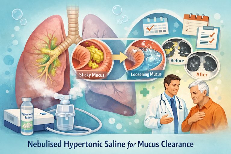 Nebulised hypertonic saline for bronchiectasis