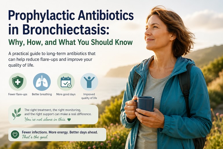 prophylactic antibiotics in bronchiectasis