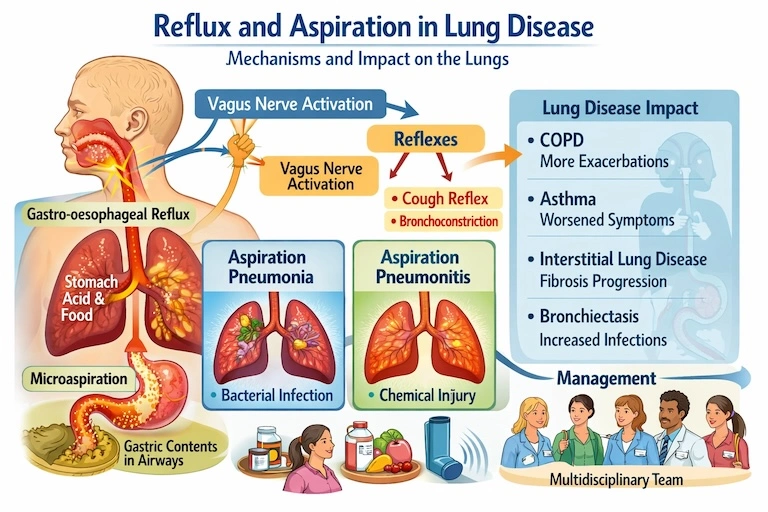 Reflux and aspiration in lung disease
